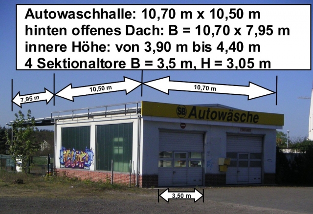 Stahlhalle (ehem. Autowaschanlage) Bauj. 1994 umsonst gegen Komplettabbruch 