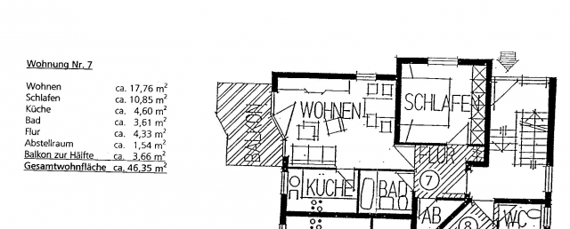 Zwei Zimmer Wohnung in LB-Oßweil zu verkaufen