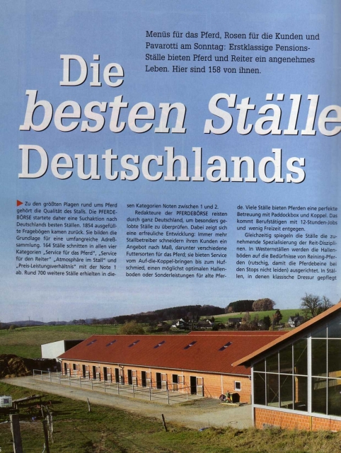 Vermiete komplette, großzügige Stallgasse mit 22 Paddockboxen