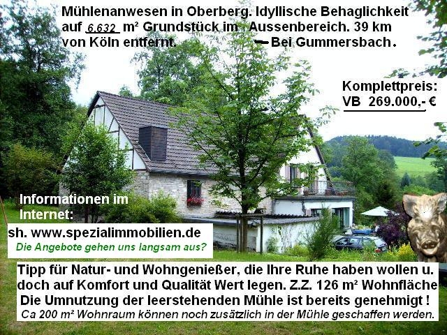 Mühlenanwesen aus dem 15. Jahrhundert bei Gummersbach