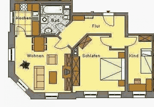 3 Raum Wohnung, Plagwitz sucht Nachmieter.